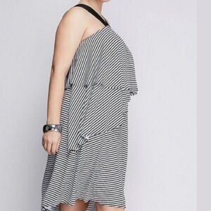 Lane Bryant Monochrome Striped Dress
